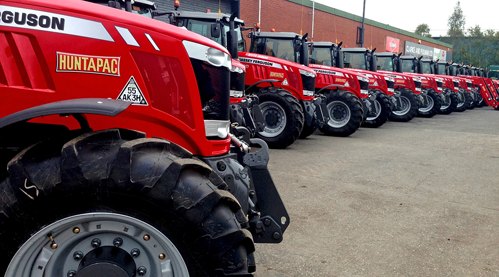 Huntapac tractors parked up